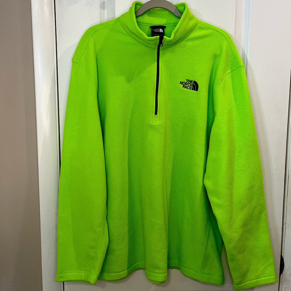 The North Face Men's Zip Up Sweater - Neon Green